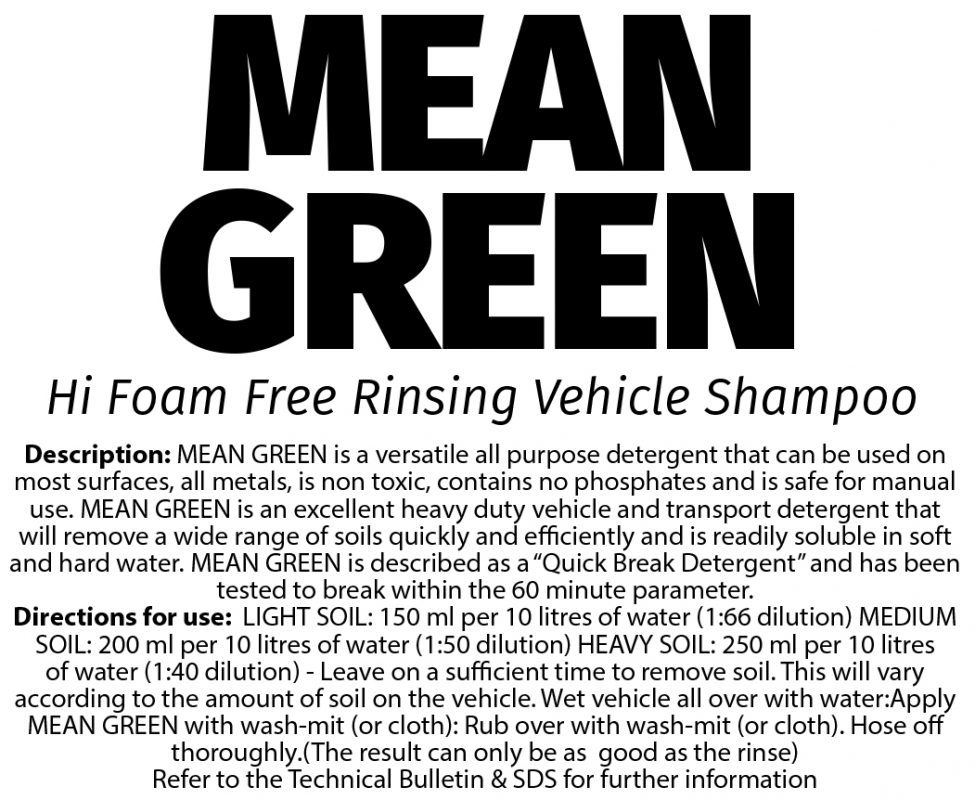 MEAN GREEN 5L – Aquashine by Castle Chemicals