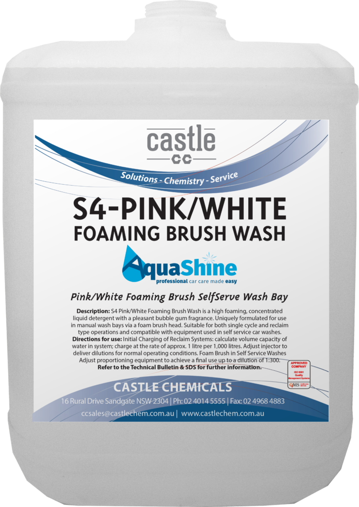 Aquashine S4 White Foam Brush Wash Castle Chemicals